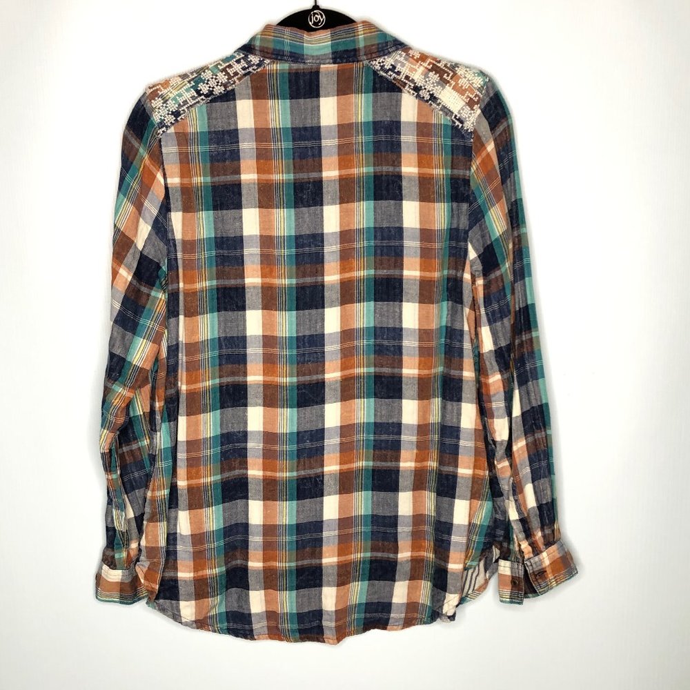 Sundance Quiet Canyon Plaid Embroidered Top - Picture 6 of 6